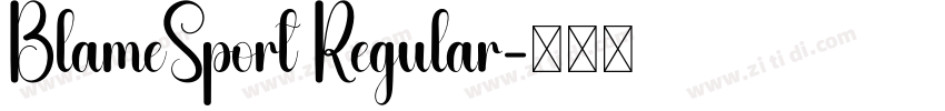 BlameSport Regular字体转换